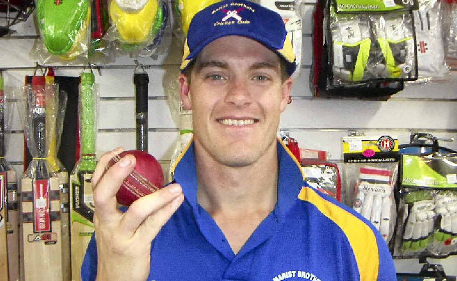 OFF SPIN: Marist Brothers’ Hartley Spann took a hat-trick off Workers. OFF SPIN: Marist Brothers’ Hartley Spann took a hat-trick off Workers.